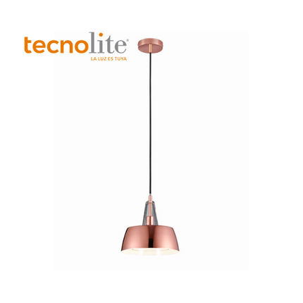 Lámpara Colgante Metálica, 60 W, 1 Base E27, No Incluye Foco TECNOLINE
